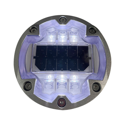 مصباح مدمج للطاقة الشمسية تحت الأرض IP68 غلاف ألومنيوم 6 مسامير ليد ترصيع للطرق