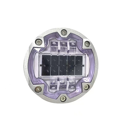 IP68 Solar Inground Light Aluminium Shell 6 مسامير الشمسية LED ترصيع الطريق للسلامة المرورية