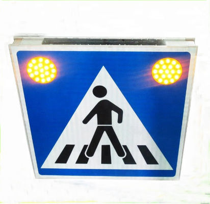 علامة عبور المشاة الشمسية عالية الوضوح 600 مم للسلامة على الطرق
