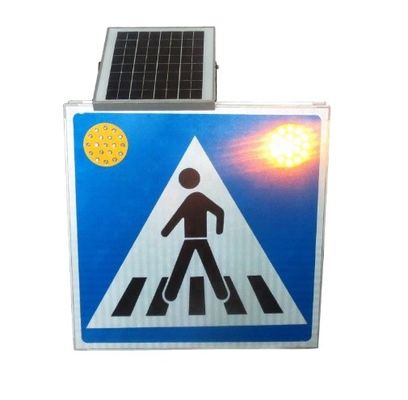 علامة عبور المشاة الشمسية عالية الإضاءة 5 واط 18 فولت سهلة التركيب