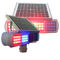 2 الجانبين الأزرق والأحمر 5W IP65 مستوى أضواء تحذير تعمل بالطاقة الشمسية الألومنيوم